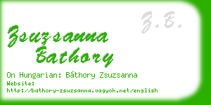 zsuzsanna bathory business card